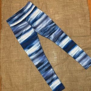 Old Navy Active Girl’s Blue & White Leggings, Size: XL (14-16)